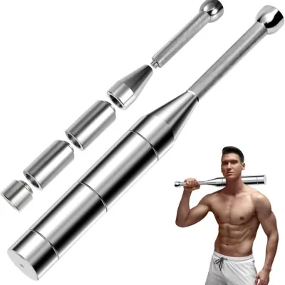 Adjustable Macebell Clubbell Stainless Steel Indian Club Training System 3kg-10kg for Full Body Strength