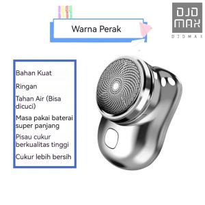DJDMax Alat Cukur Listrik Cukur Mini untuk Pria Pisau Cukur Listrik Saku Portabel Pisau Cukur Pemangkas Jenggot Alat Cukur Listrik Portabel/Alat Cukur Kumis Jenggot Elektrik Mini Portable Trimmer/Mini Shaver Alat Cukur Jenggot Kumis Portable USB