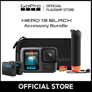 GoPro HERO13 Black + Accessories Bundle  Action CameraVideo 5.3K60/4k120 + Photo 27MP  HyperSmooth 6.0 HLG-HDR Video Rugged + Waterproof to 33ft (10m) Burst Slo-Mo GPS Optional HB-Series Lenses not included[1 Year Warranty]