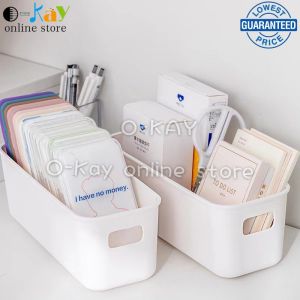 Desk Drawer Organizer White PP Plastic Minimalist Storage Box for Phone Case Desktop Small Supplies