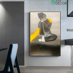 Tranh Phật Giáo - Tranh Canvas - Tráng Gương Có Khung - Phòng Thờ - Phòng Khách Tặng Kèm Đinh 3 Chân