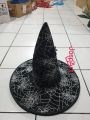 [Bahan Beludru] Topi Penyihir Murah Motif Laba Laba Cosplay Kostum Halloween Pesta. 