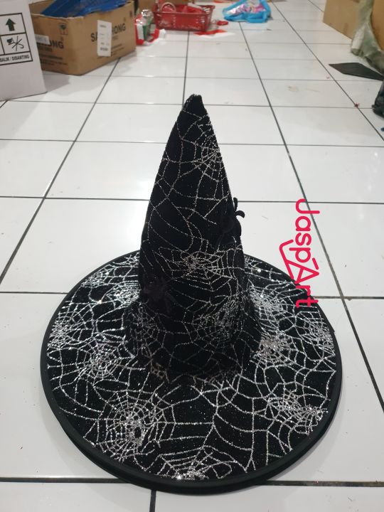 %5BBahan%20Beludru%5D%20Topi%20Penyihir%20Murah%20Motif%20Laba%20Laba%20Cosplay%20Kostum%20Halloween%20Pesta%20-%20Image%207