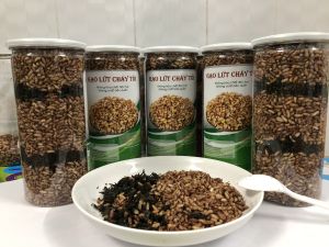 GẠO LỨT cháy tỏi mix RONG BIỂN GIÒN TAN - ăn vặt giảm cân hiệu quả - 300g