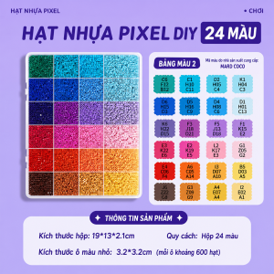 📣  điểm 🚚  24 màu đậu cổ áo sinh nhật quà tặng làm bằng tay DIY vật liệu đậu cổ áo bộ phim hoạt hình hạt bổ sung gói Fusion Be