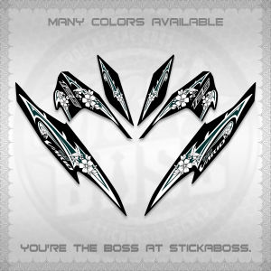 CLICK 125 V2 STRIPING DECALS (2026 MANDANA FLOWER DESIGN) STICKER KITS BY STICKABOSS