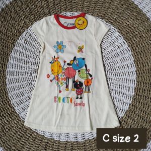 LEEVA || DASTER HARIAN LENGAN PENDEK ANAK 1-7TH BAHAN KAOS COMBAD ADEM HOMEDRESS RUMAHAN MURAH