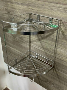 Kệ Góc 2 Tầng Inox 304 Nhà Tắm (25x25cm)