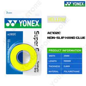 24SHIP Yonex Super Synthetic Over Grip AC102C untuk raket panjang Standard (3 genggaman tertutup)