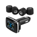 STAPON Tire Pressure Monitoring TPMS System LCD Screen Display 4 external Sensors support USB charging plug 2T. 