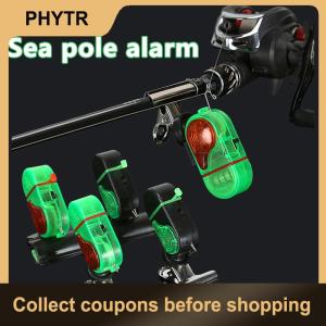 【PHYTR】 1PC Fish Bite Alarm High Sensitive Fishing Alarm Sound Bell LED Light Indicator Clip-on Fishing Rod Buzzer Fishing Accessories