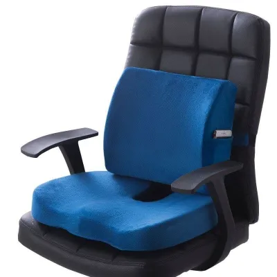 Memory Foam Seat & Back Cushion – Ergonomic Support Pressure Relief Cushion Chair For Office & Car