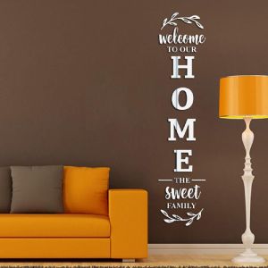 Hiasan Dinding Tempel Timbul welcome to our home the sweet family