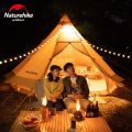 Naturehike BRIGHTEN Series 12.3 Pyramid Tent Blended Cotton Bell Camping Glamping Tent 12.3m² Large Family Group Waterproof Outdoor Luxury Shelter for 5 to 8 Person Tipi Tepee Nature Hike 12. 