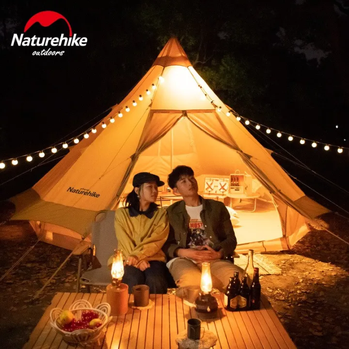 Naturehike%20BRIGHTEN%20Series%2012.3%20Pyramid%20Tent%20Blended%20Cotton%20Bell%20Camping%20Glamping%20Tent%2012.3m%C2%B2%20Large%20Family%20Group%20Waterproof%20Outdoor%20Luxury%20Shelter%20for%205%20to%208%20Person%20Tipi%20Tepee%20Nature%20Hike%2012%20-%20Image%203
