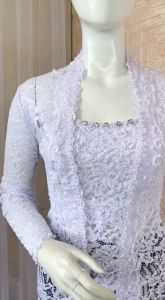 set kebaya akad nikah kutubaru + longtorso dan rok prisket
