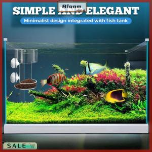 Follow Get New[Bloom Z] Fish Feeder For Aquarium 2025 New Fish Tank Dish Tray With Suction Cup Acrylic Fish Feeding Tube Fish Food Holder