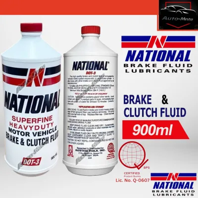 National Brake & Clutch Fluid Dot-3 900ML / 300 ML / 170 ML