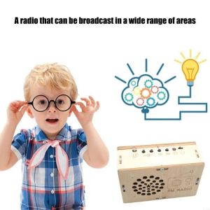 GLOWLITE งานฝีมือ DIY วิทยุ FM DIY ประกอบด้วยมือ โมเดลไอน้ำ วิทยุ FM การฝึกอบรมทางวิทยาศาสตร์ แบบพกพา หลายฟังก์ชัน วิทยุการศึกษาวิทยาศาสตร์ ป้องกันภัยพิบัติ เหตุฉุกเฉิน