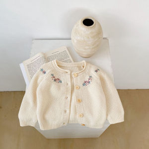 Cardigan Outer Bayi Motif Flower/ Cardigan Rajut Tebal CG FELICE/ Outer Anak Premium