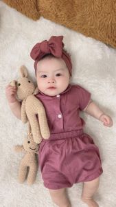 TWO MIX - Stelan Anak - Setelan Anak Bahan Katun Combed Premium Usia 0-2 Tahun 4268