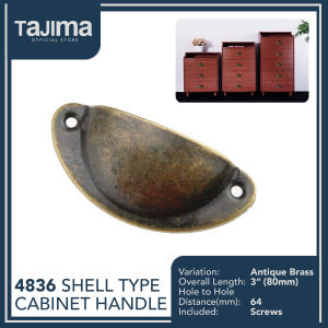 Antique Cupboard Cabinet Door Knob Drawer Furniture Shell Pull Handle 4836 (1 Piece)