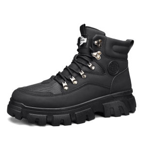 greatfunny Mens Outdoor Sneakers Autumn and Winter Thicksoled Mens Boots Hightop Martin Boots