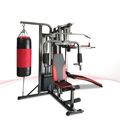 Jezfit Alat fitness Homegym 3 sisi Plus Samsak Alat angkat beban - Merah