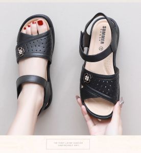 [Free Shipping] Summer Comfortable Wedge Sandals Fashionable And Casual Stylish WomenS Shoes Suitable For Commuting Non-Slip Beach Wear And Outdoor Use Mom Sandals