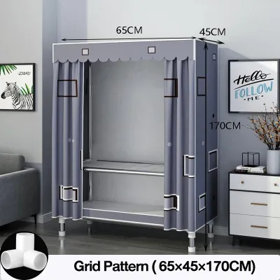 MOD Alloy Fabric Wardrobe | Budget Fabric Wardrobe | Sturdy & Shape-Retaining | Toughened Reinforced PVC Joints | Rust Resistant Easy to Assemble