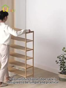 in STOCKLULU Rak Kasut Shoe Rack 5/6/7Layers Rak Kasut Bertutup Wooden Shoe Rack Storage Rack Shoes Shelf Shoe Rack