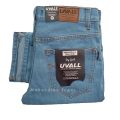 Uvall Celana Jeans Denim Panjang Pria Jumbo Standar Reguler Fit Cowok Hitam Pekat. 