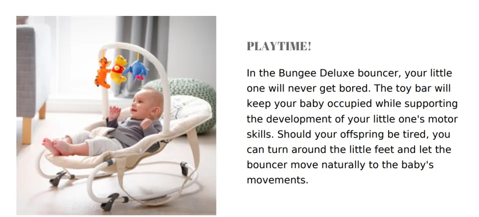 Hauck bungee deluxe baby bouncer best sale