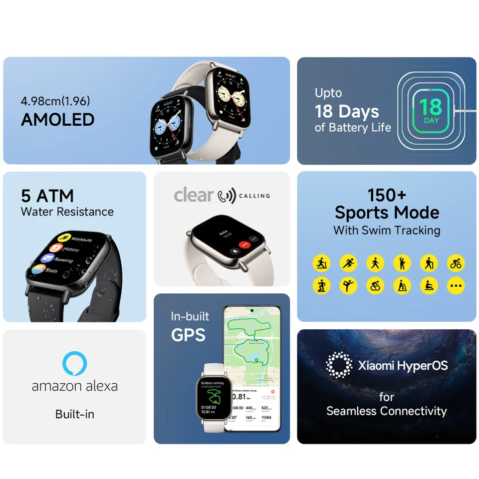 【1Year Warranty】Xiaomi Redmi Watch Lite AMOLED Display Alexa  Built-in 5ATM Water Resistance Smart Watch