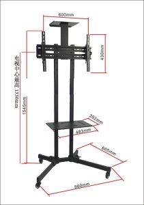 Rotate TV stand up to 65 inch SPEEDSMOUNT vertical or horizontal portrait or landscape mounting live broadcast