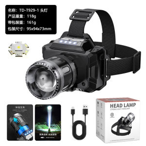 Senter Kepala Led Zoom MAXPOWER MX-S01 Cahaya Putih 100Watt  Baterai 5000mAh tahan 30 Jam Maksimal Plus RechargePro dengan USB-CFokus & Penyebaran