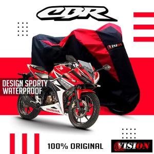List Merah Sarung Motor Vision Cover Body Honda Cbr Anti Air Waterproof Selimut Penutup Pelindung Debu