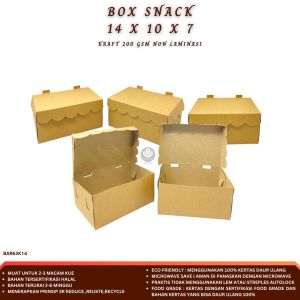 Box Snack 14x10 Snack Box 10x14 Aqua Bahan 200 Gsm (Isi 25 Pcs / BAR63K14)