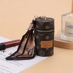Brightbling Danlu Silk Scarf Barrel Coin Wallet Mini Lipstick Key Chain Backpack Accessories Pendant