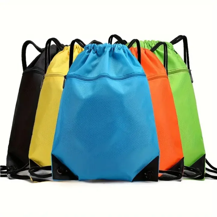 Outdoor Portable Sports Bag Thicken Drawstring Belt Riding Backpack Gym  Drawstring Shoes Bag Clothes Backpacks Waterproof Lazada PH
