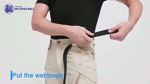 【SM Mall】Quick Release Tactical Belt Men Nylon Web Belt with Heavy Duty Metal Buckle Adjustable Elastic Stretch Waistband for Military Outdoor Hiking Camping Work Training Duty Casual Wear