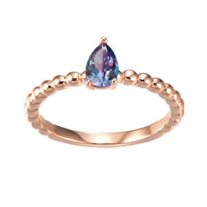 Her Jewellery Classic Marquise Alexandrite Ring - Exquisite Lab-Cultivated Alexandrite Gem plated with 18K Gold