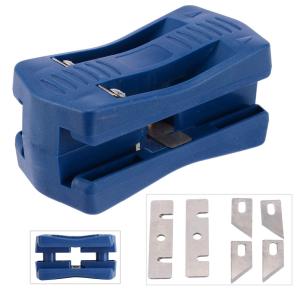 Aumopro 1PC Dải tông đơ mini nhựa PVC ván ép melamine gỗ ban nhạc cắt hướng dẫn sử dụng cắt tỉa công cụ gia công gỗ edgeband dụng cụ cắt đôi Veneer tông đơ tủ gỗ cắt tỉa công cụ gia công gỗ