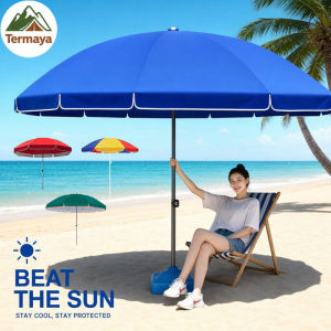 Termaya Outdoor Beach Umbrella Parasol UV Protection Waterproof Windproof Kanopi Pantai Camping Picnic