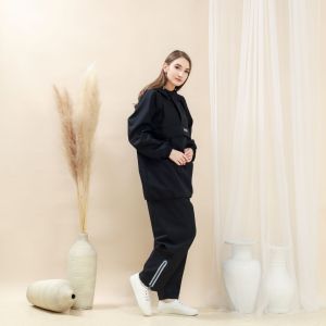 Jas Hujan TWINS19 Jas Hujan Saku Kangguru Pria Wanita Dewasa Anti Air Bahan Taslan Import Raincoat