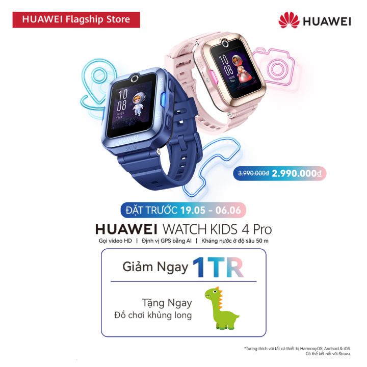 Đồng Hồ Thông Minh Trẻ Em HUAWEI WATCH KIDs Pro Gọi video HD