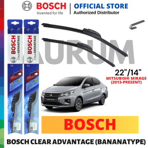 Bosch Clear Advantage Wiper Blade set for Mitsubishi Mirage 2013-PRESENT (22/14) 2PCS