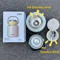 Cille 560ml/800ml/1.2L 316SS Portable Thermal Cooker Food Container Lunch Box [Double Wall]. 