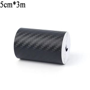 🔥Fast shipping🔥3/5M Rolls 5D Carbon Fiber Black Car Bumper Door Guard Protection Film Car Door Sill Protector Sticker