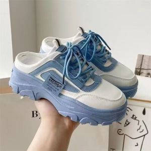 Baotou Half Slippers Womens Summer Outer Wear Casual Thick Sole Increased Without Heel